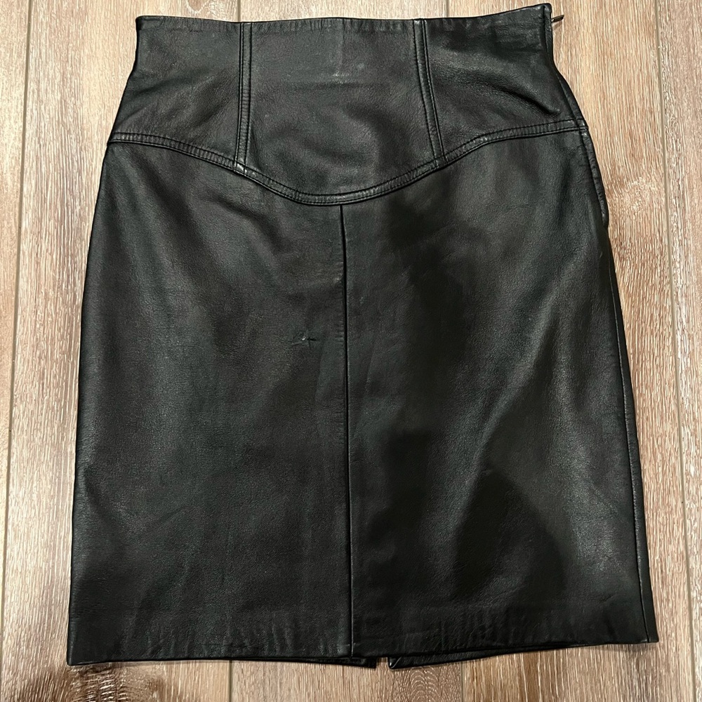 Express Leather Pencil Skirt
